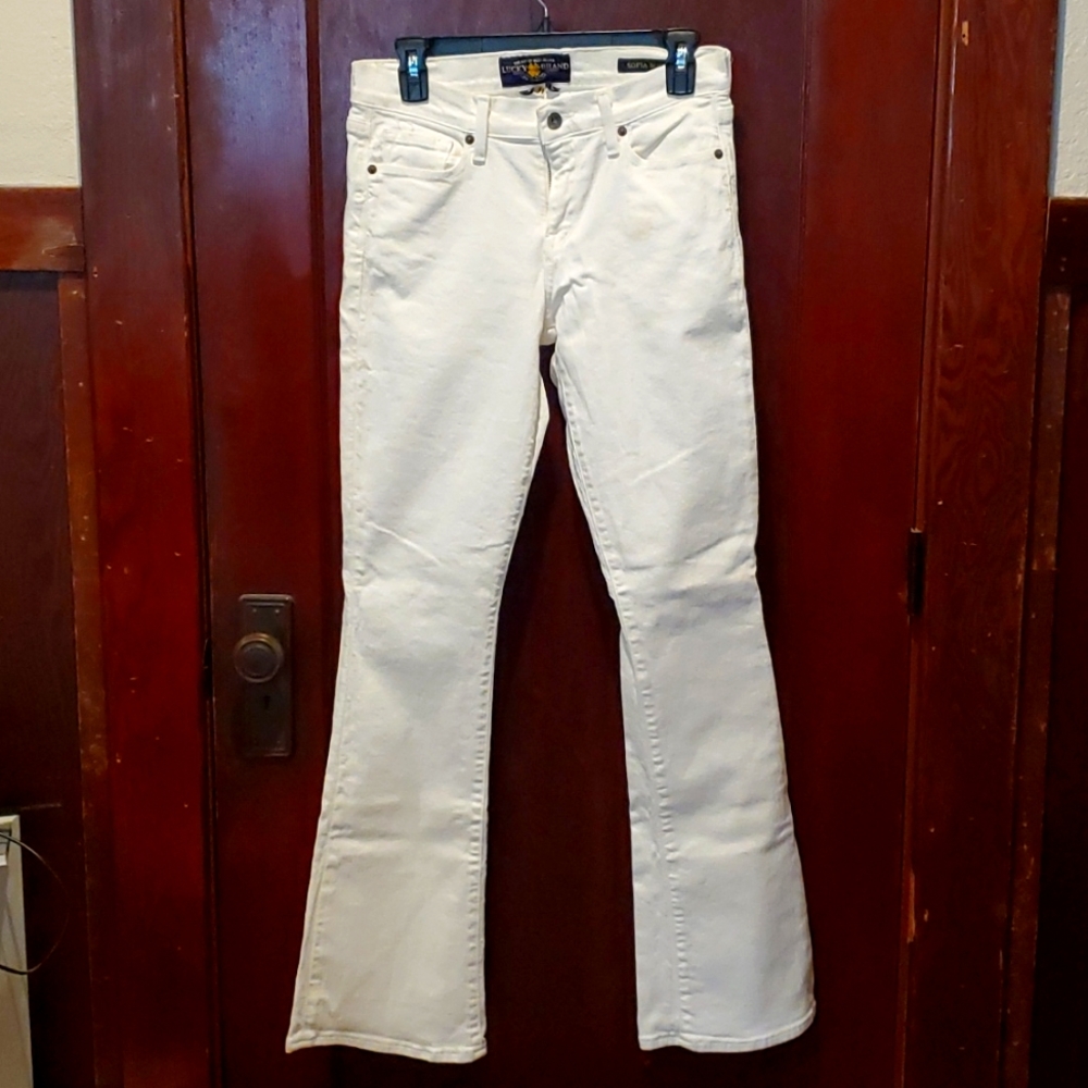 Lucky Brand White Jeans Sofia Boot Cut
